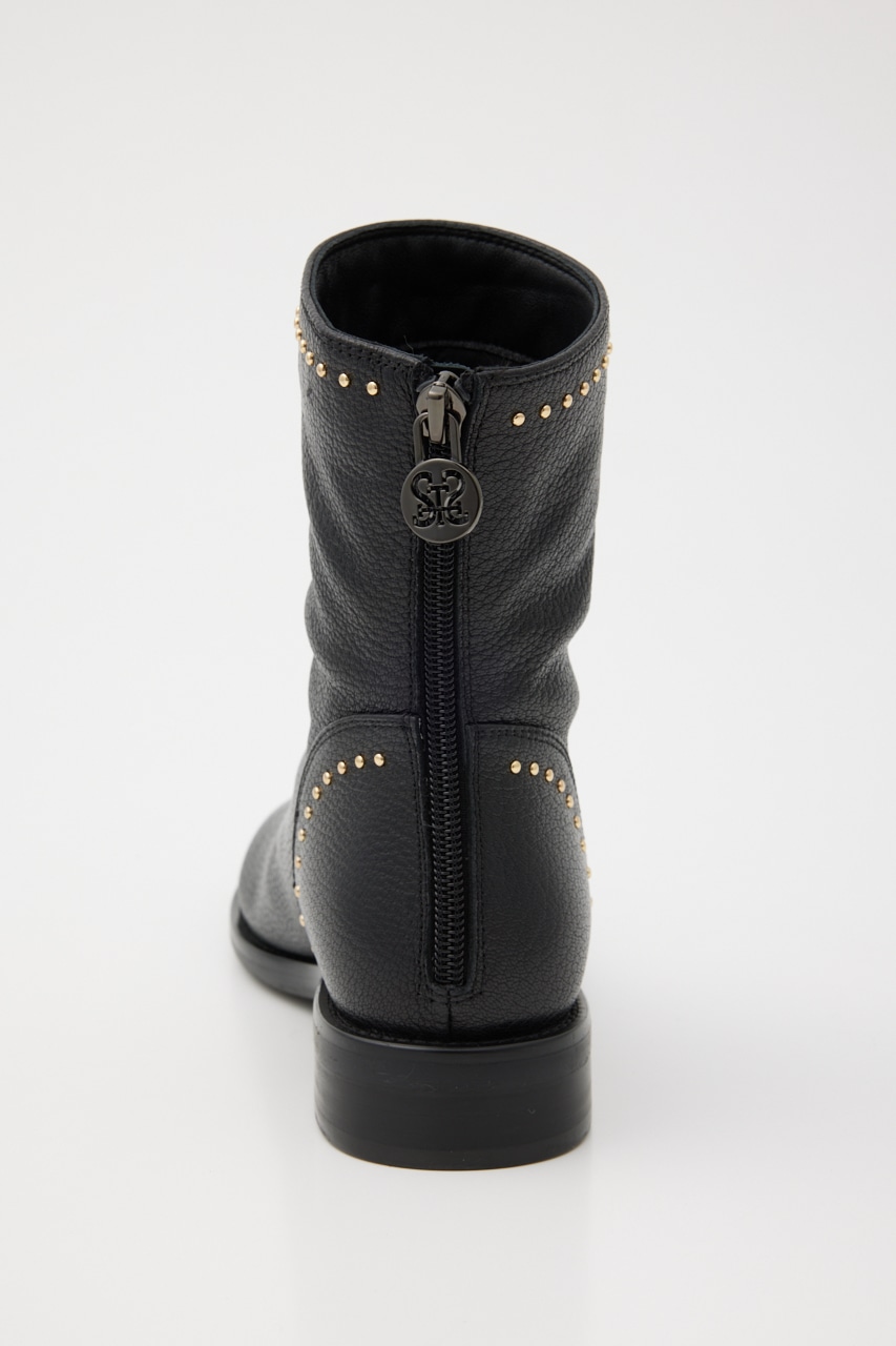 インボアスタッズミドルブーツ BLK 24.5cm