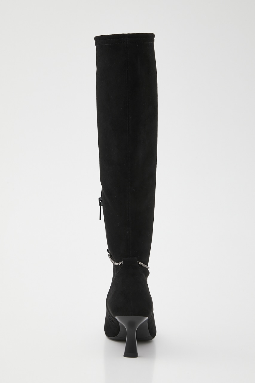 ラリアピンヒールニーハイブーツ BLK 23.0cm