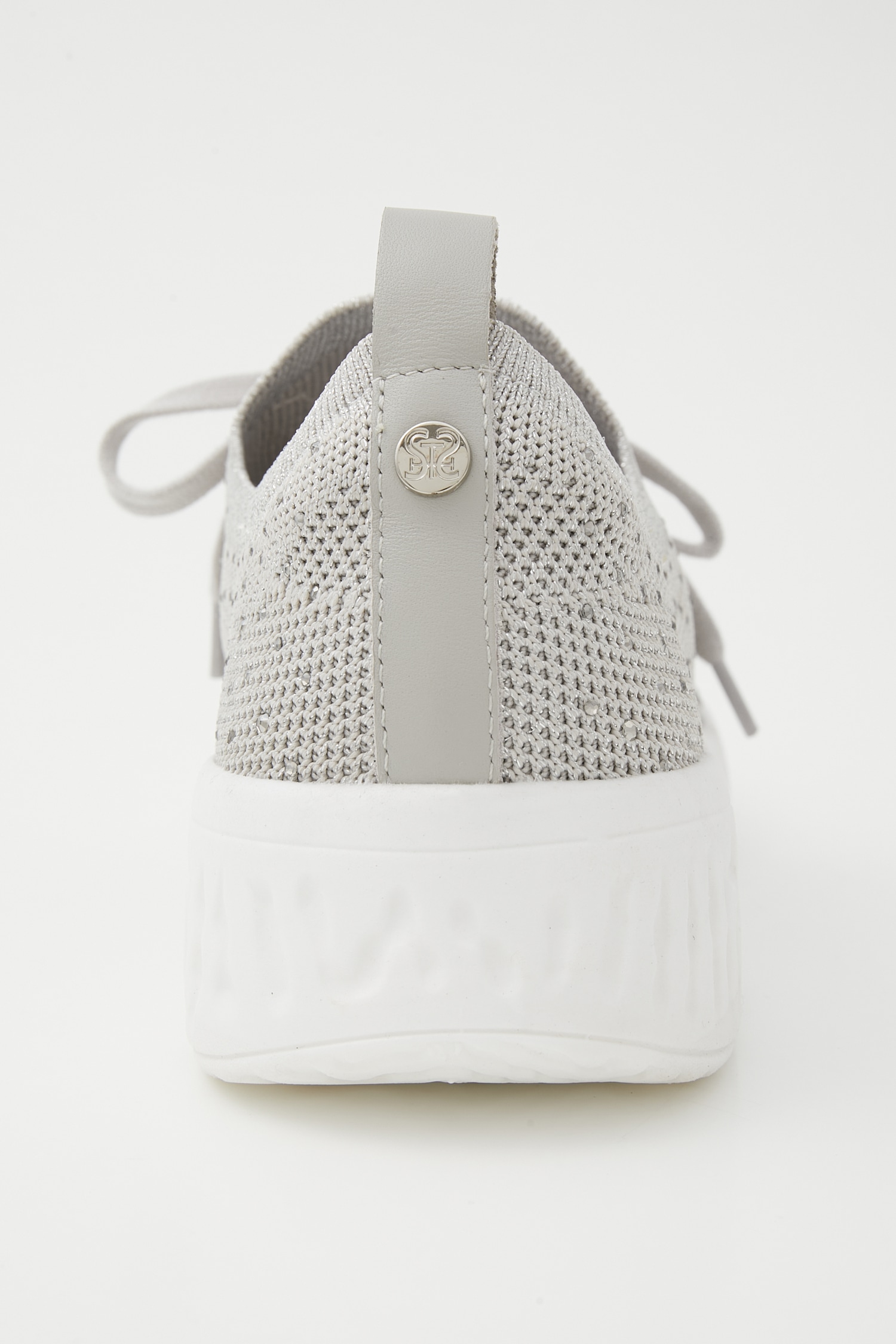 レースアップフラッフィースリッポン GRY 24.5cm