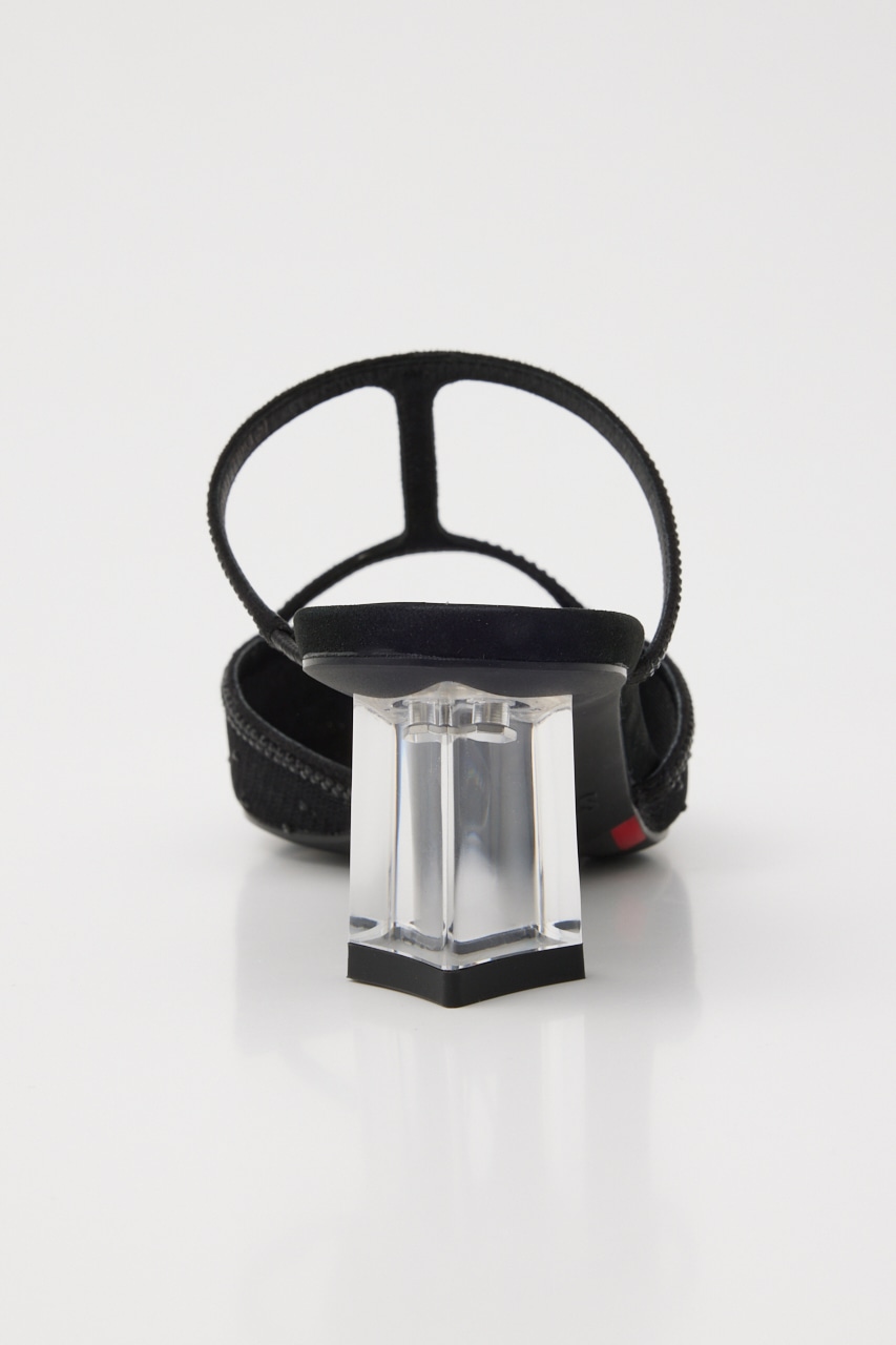 バブエラシースルーミュール BLK 24.5cm