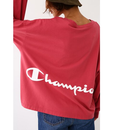 Champion ボリューム スリーブL/S Tシャツ WHT/F