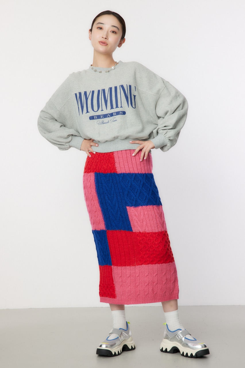 WOWOW専用 RODEO CROWNS WIDE BOWL | パッチワーク2WAYリブトップス (T