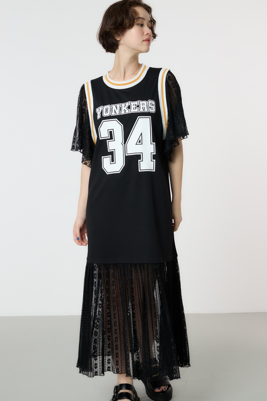 【新品】レリアン13＋レースドッキングワンピースフロント前ファスナー黒セレモニー GOLDJAPAN 大きいサイズ レディース ワンピース レース