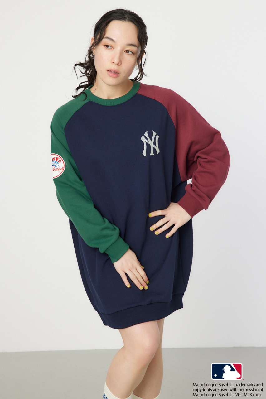 MLBラグランスウェットワンピース NVY FREE