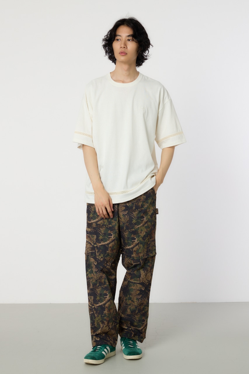 ハシゴレース Tシャツ O/WHT M