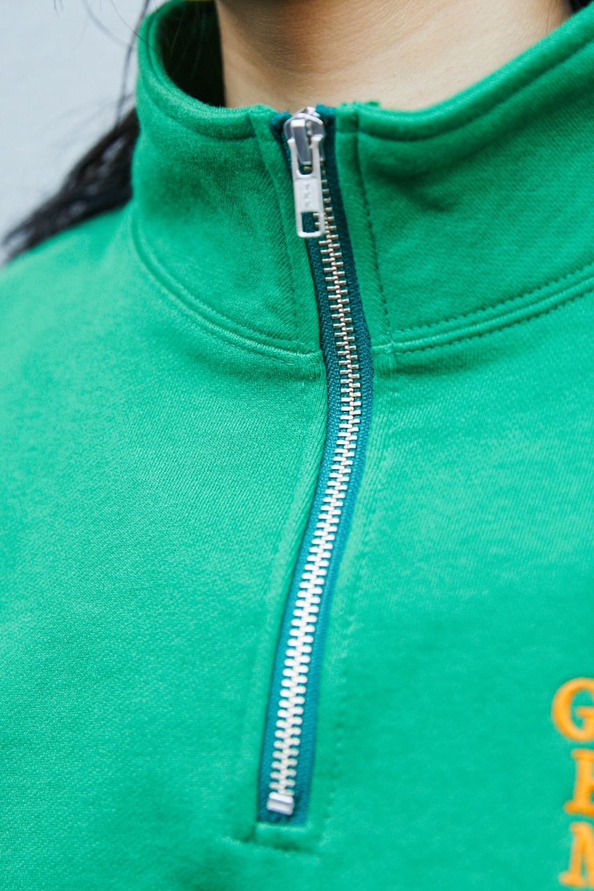 バイカラーハーフジップトップス_Y