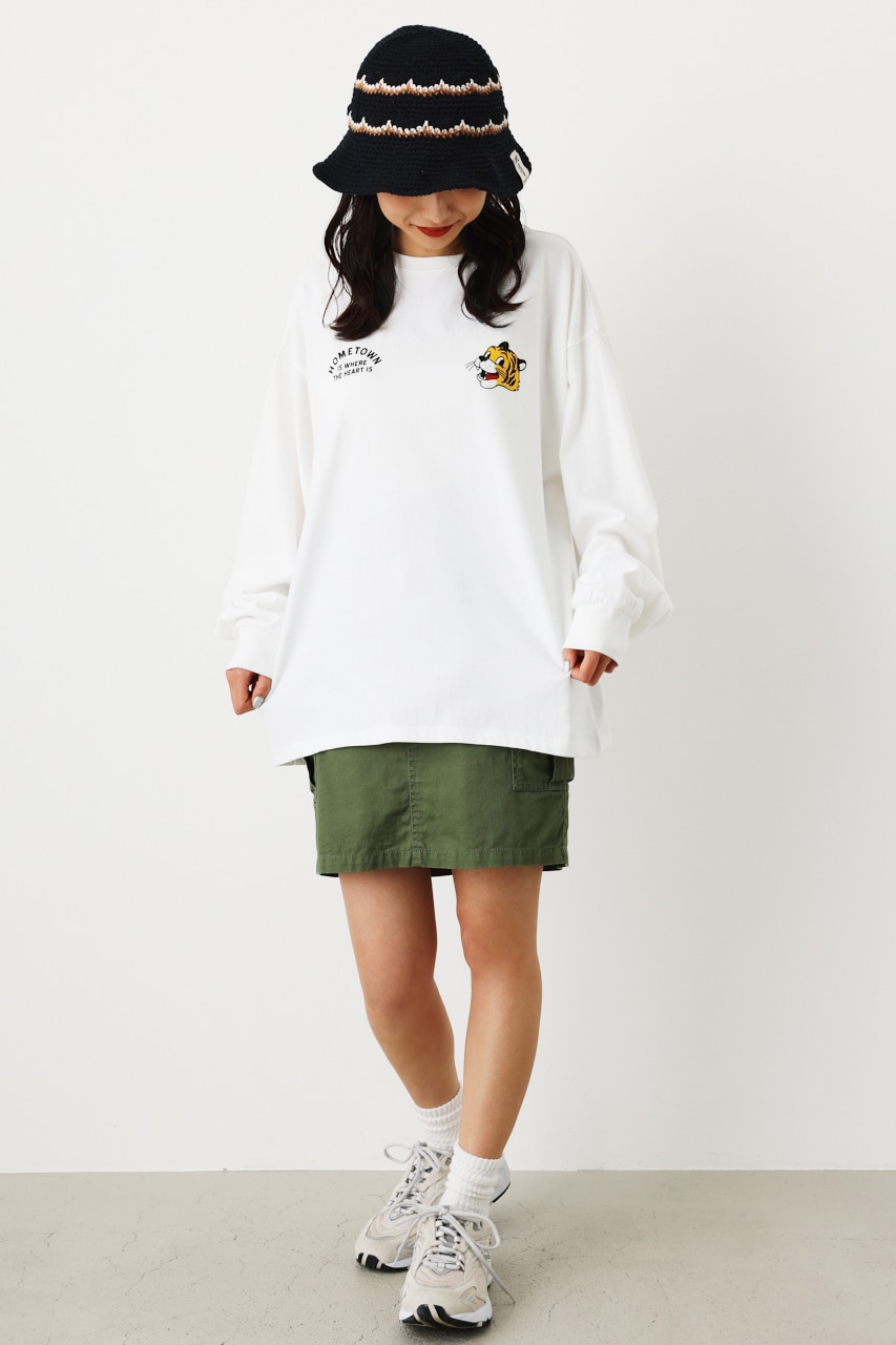 【一部店舗・WEB限定】Vintage World ロングTシャツ O/WHT FREE