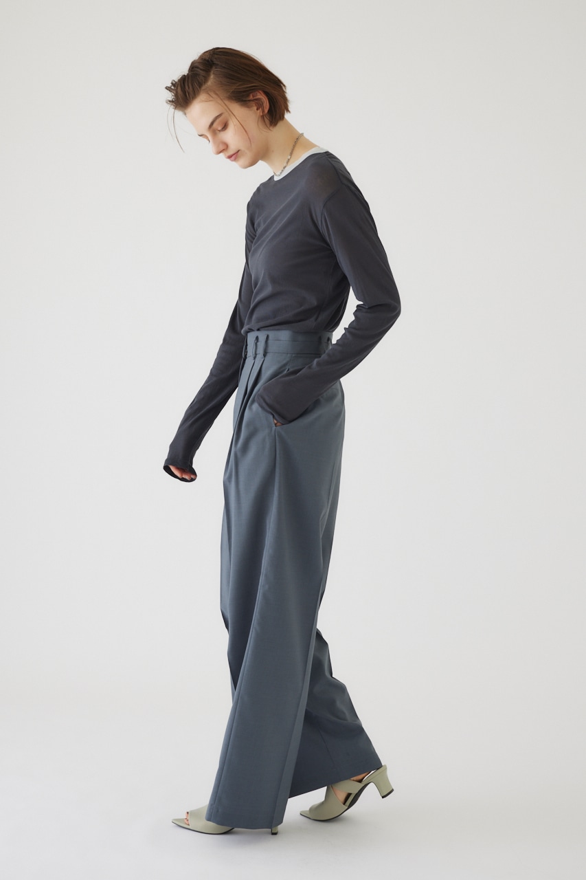 Double waist slacks GRY 38