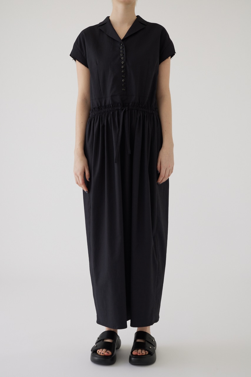 Waist narrow long dress BLK 36