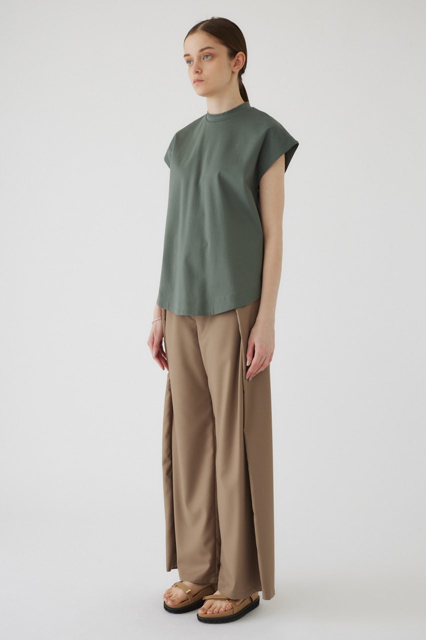 Mannish nosleeve cut tops L/KHA FREE