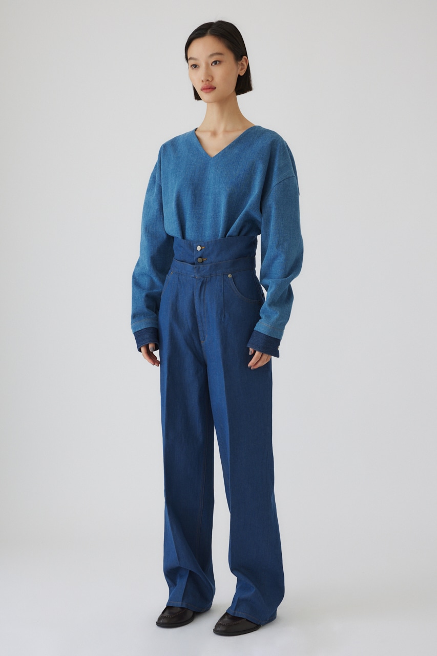 【LIMITED SALE】Corset denim PT BLU 38