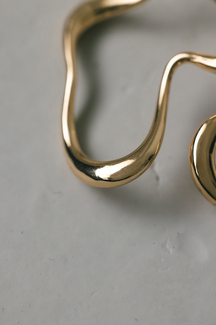 アートラインモチーフピアス GLD FREE