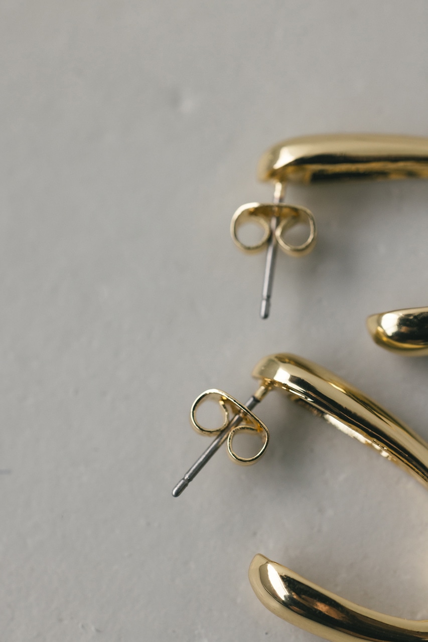 ドロップハーフフープピアス GLD FREE