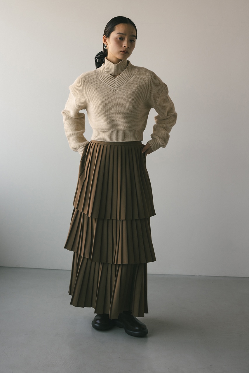 チョーカーネックVニット IVOY FREE