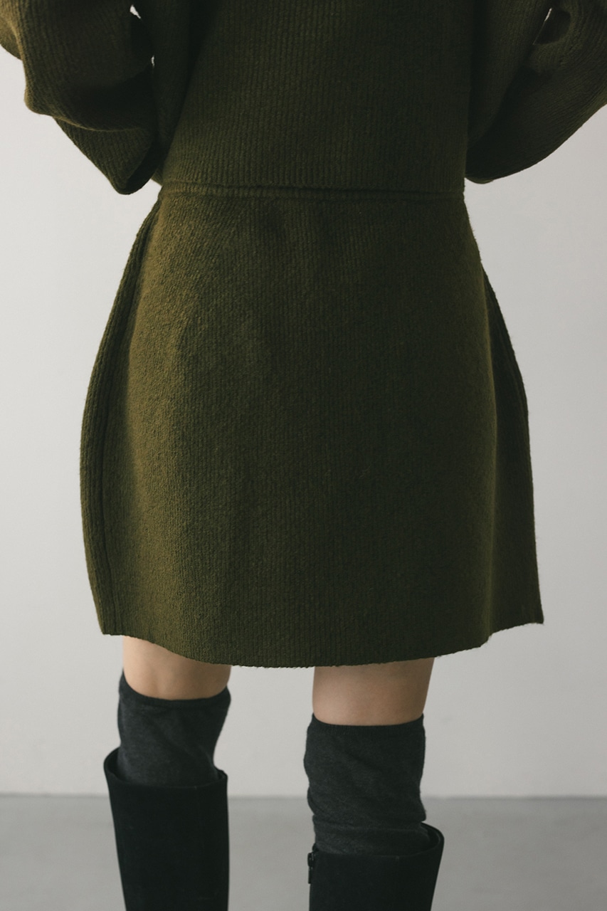 コクーンニットミニスカート KHA S