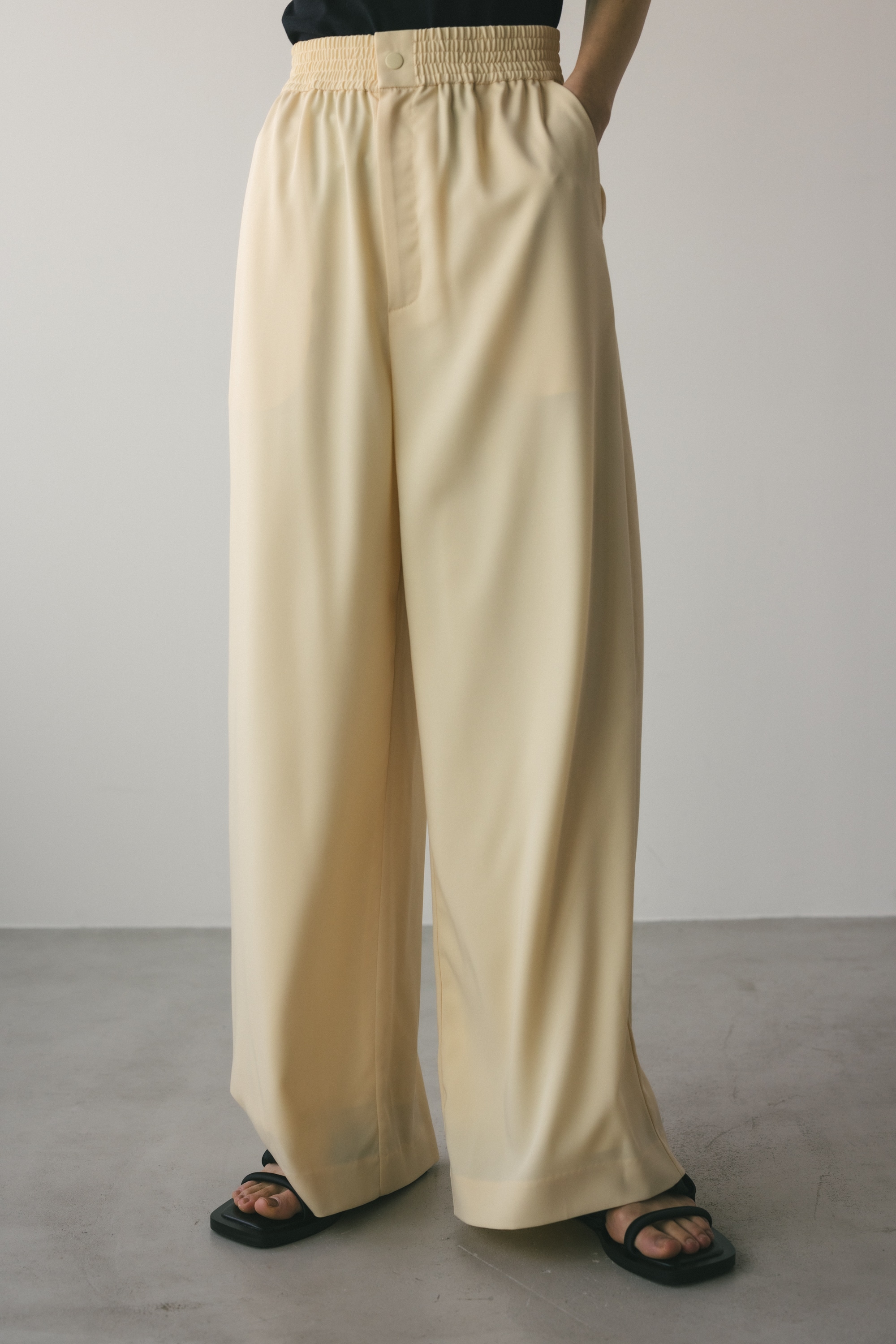 ワイドイージーパンツ L/YEL M