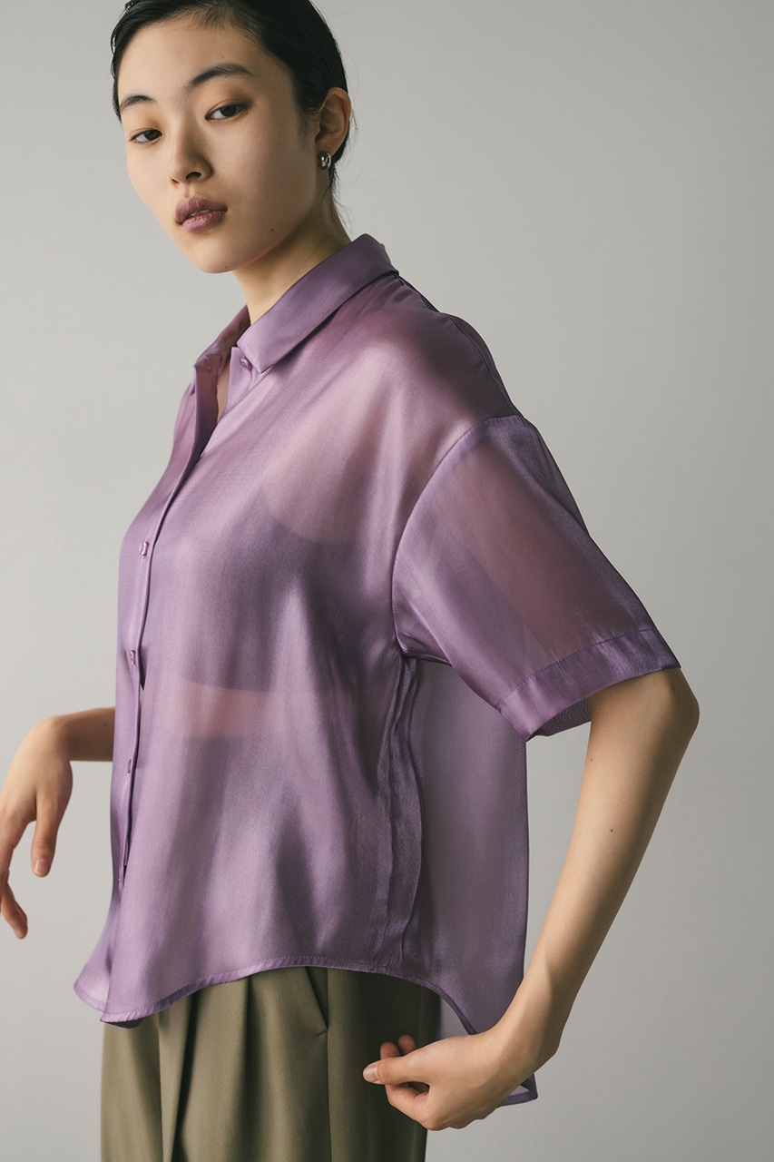 メタリックシアーシャツ L/PUR FREE