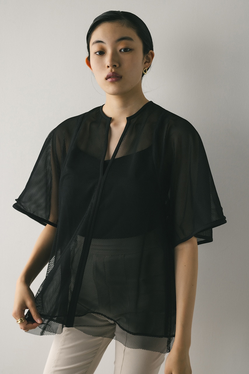 パイピングメッシュトップ BLK FREE
