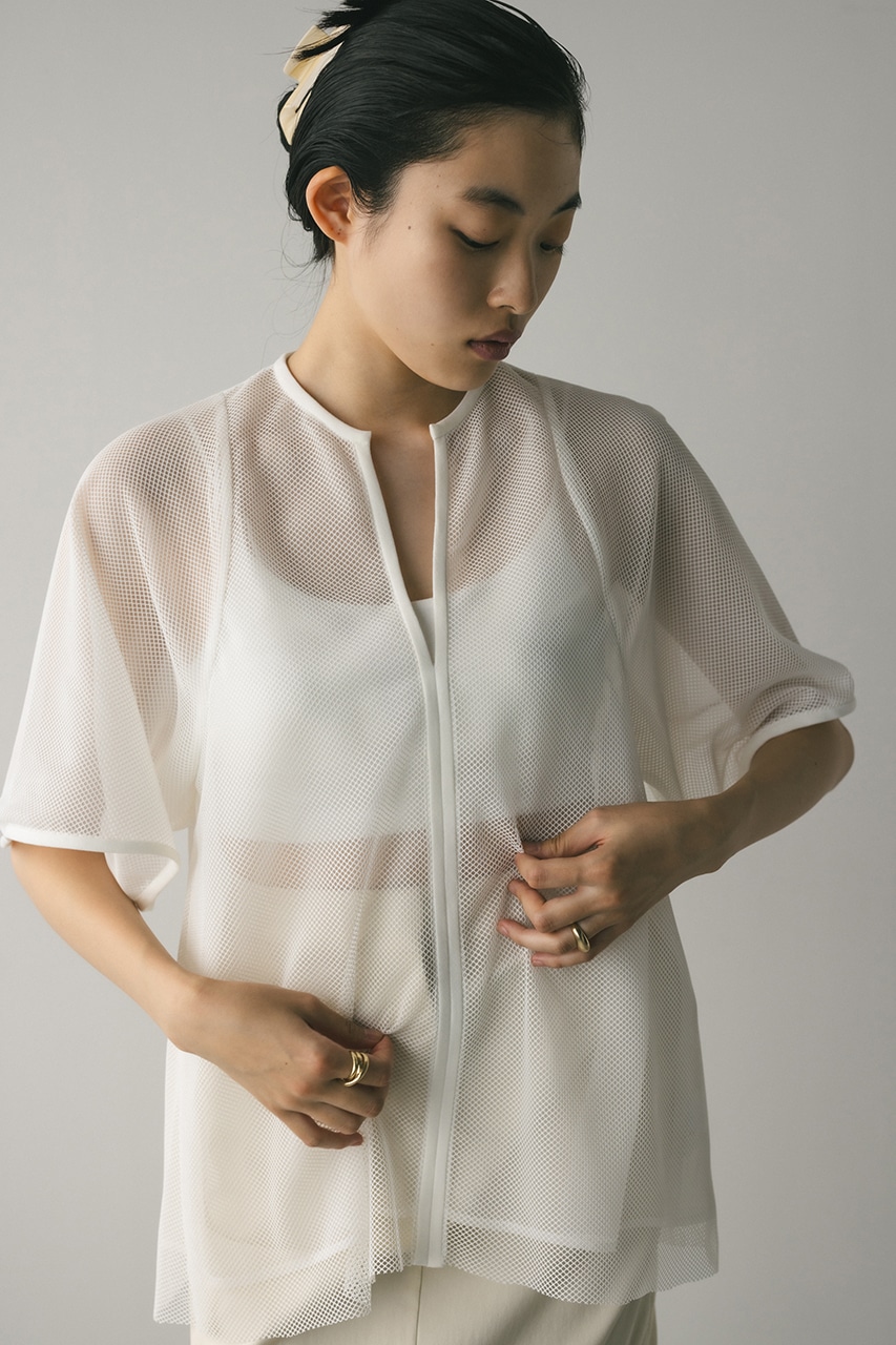 パイピングメッシュトップ WHT FREE