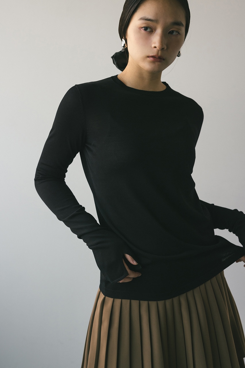 スリットスリーブニット BLK FREE