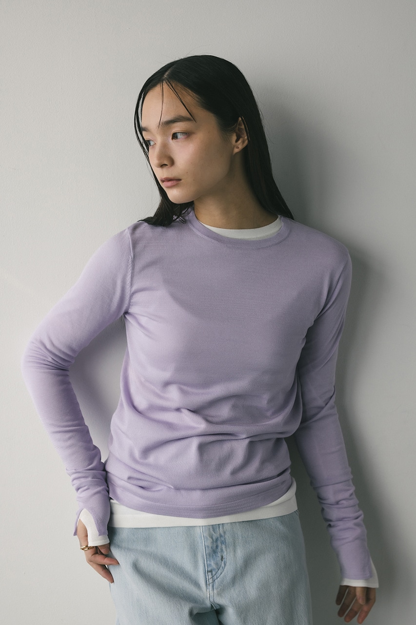 スリットスリーブニット L/PUR FREE
