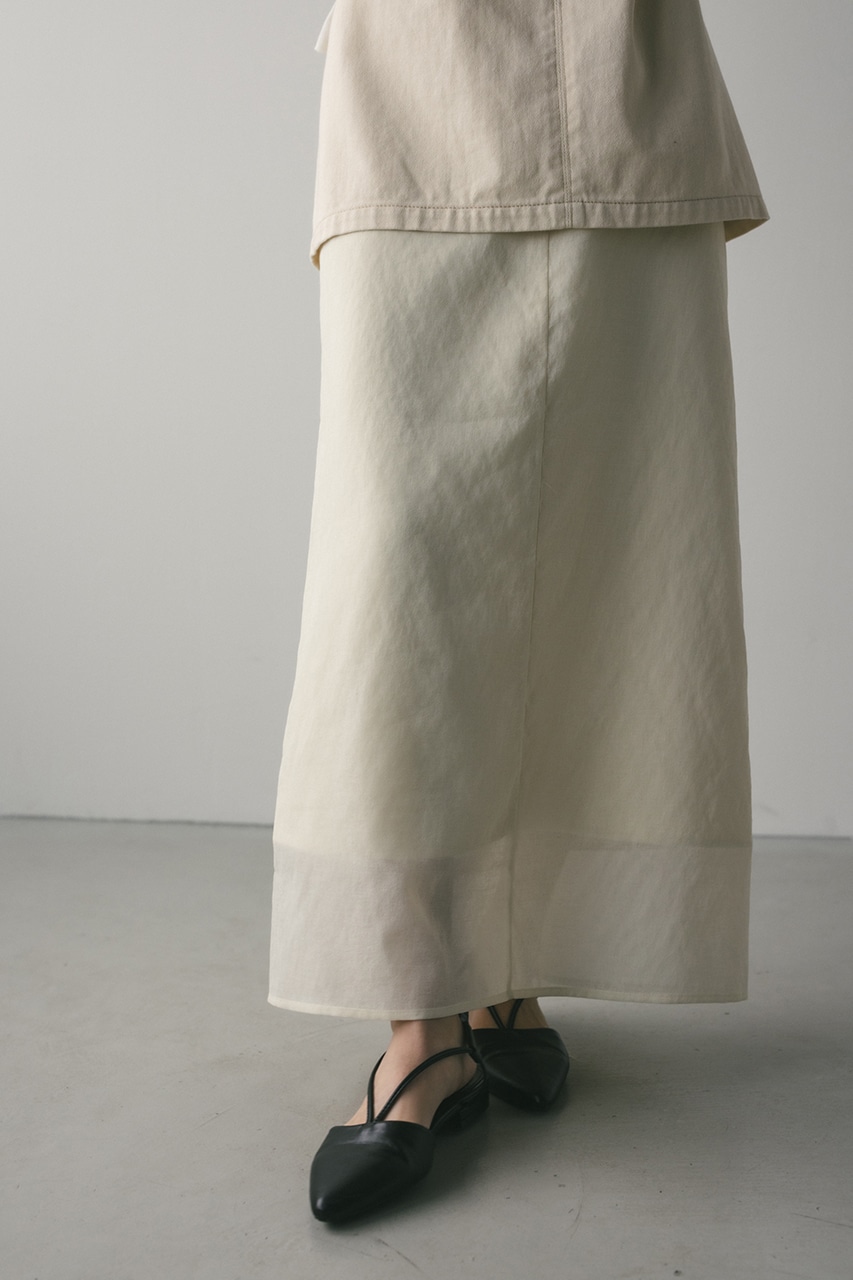 シアーレイヤードスカート IVOY M