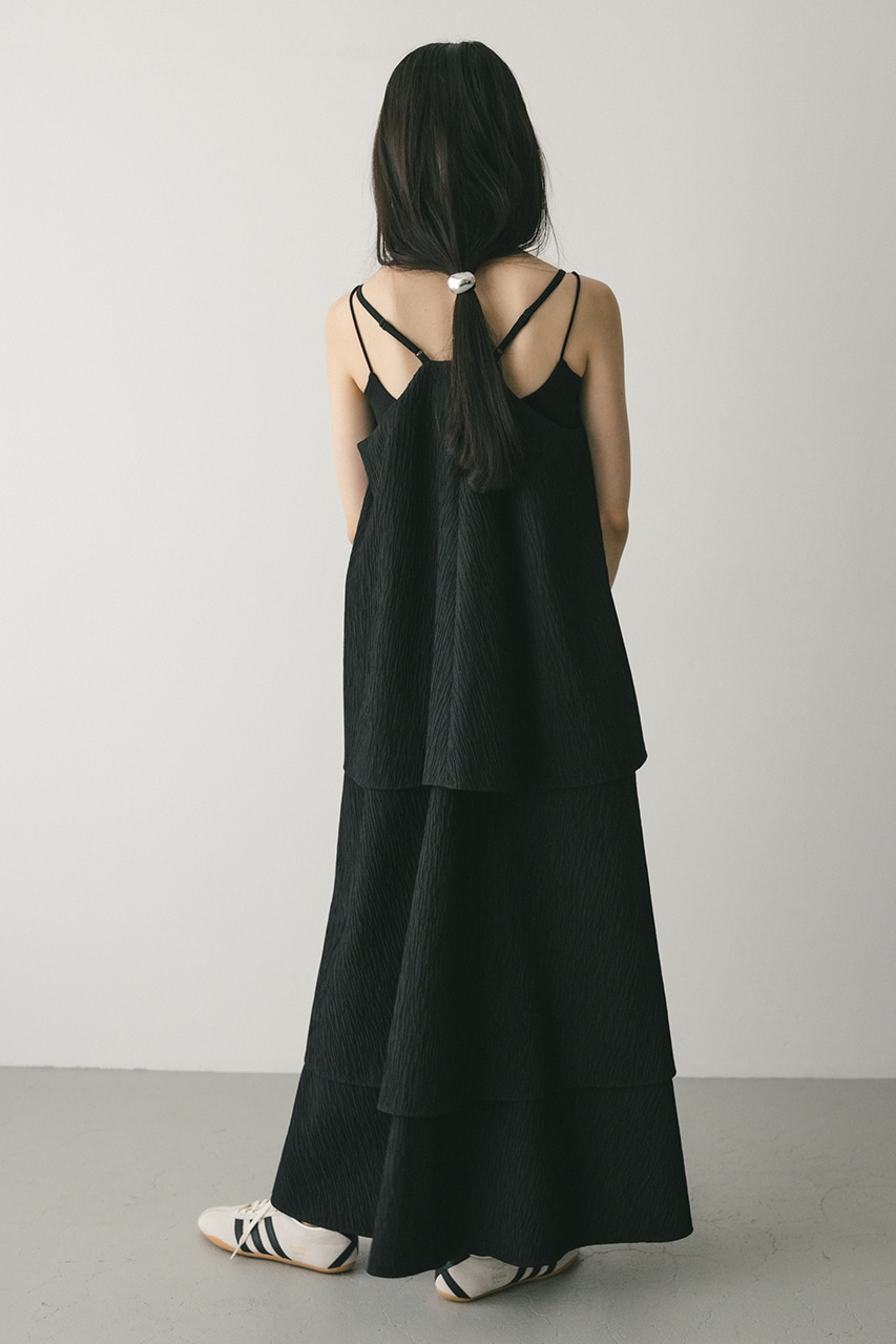 ティアードキャミワンピース BLK S