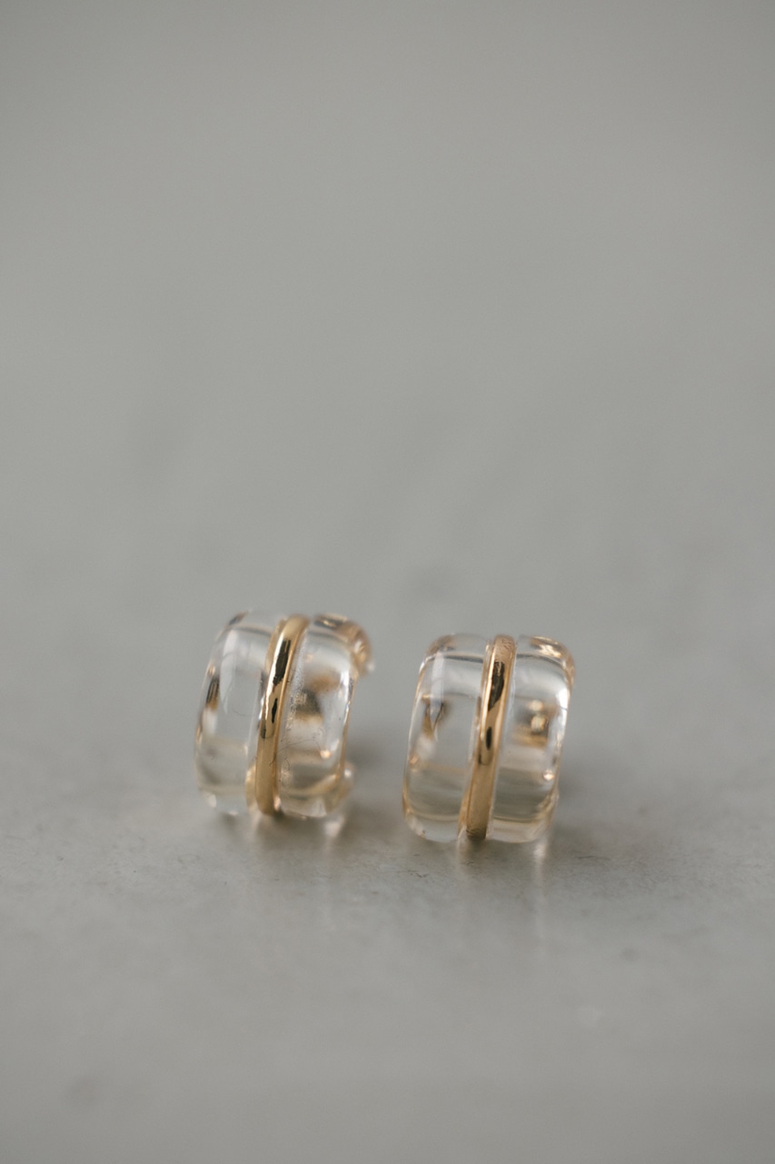 クリアフープピアス GLD FREE