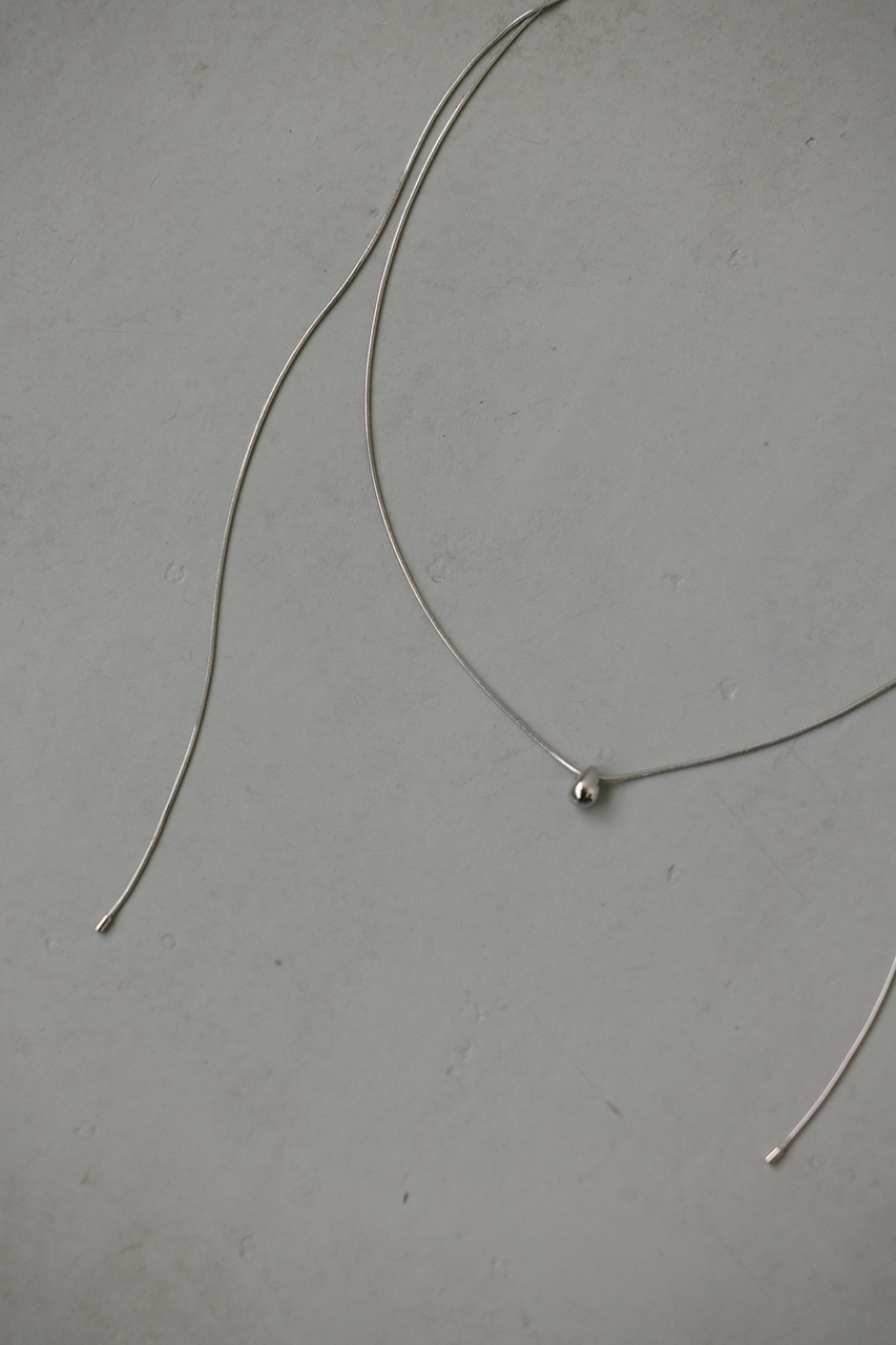 ドロップチョーカーロングネックレス SLV FREE