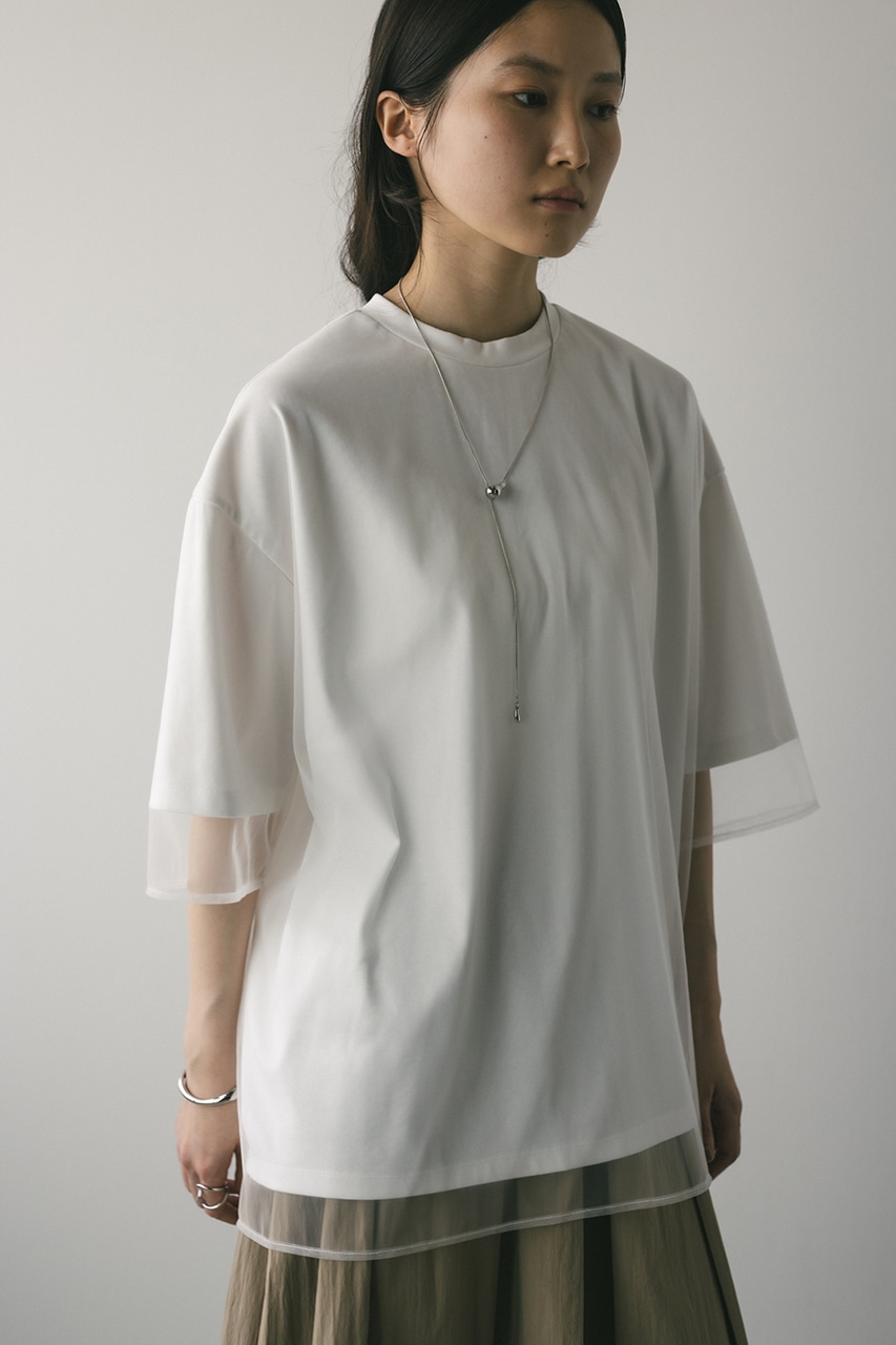 シアーレイヤードルーズT WHT FREE