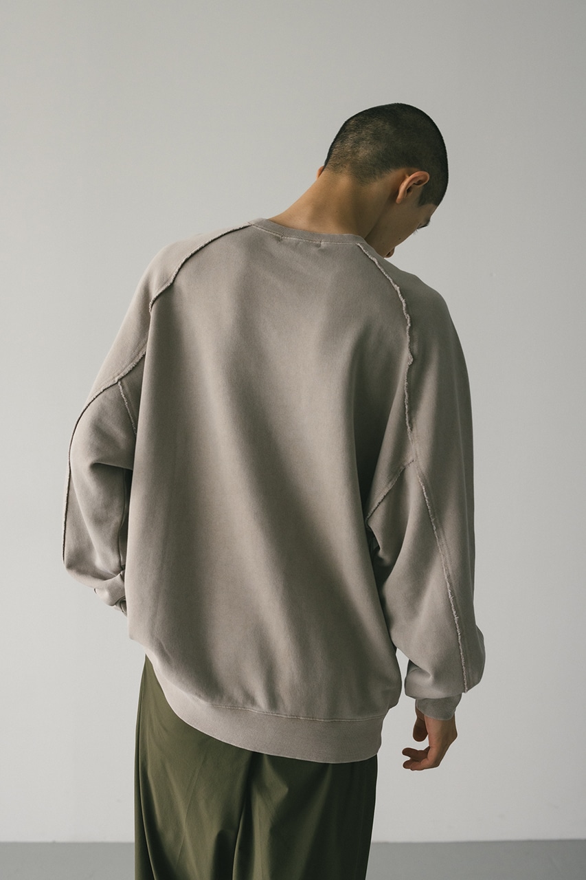 ピグメントクルーネックスウェット BEG L