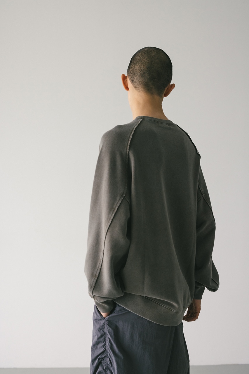ピグメントクルーネックスウェット KHA M