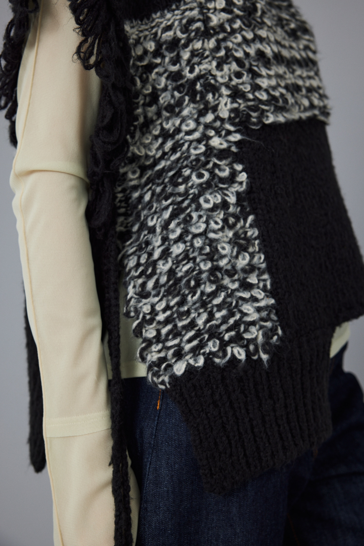 Scale knit vest