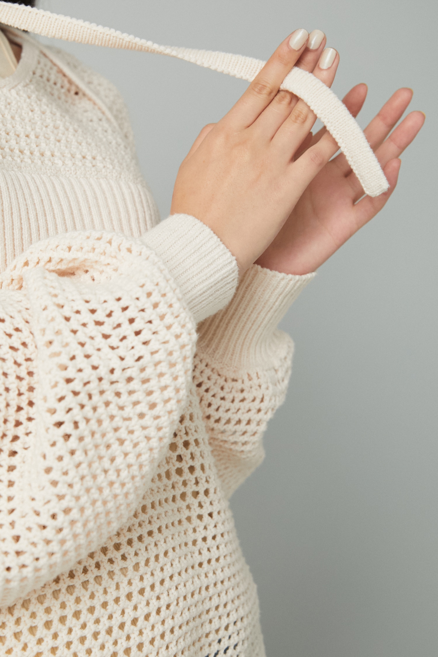 HeRIN.CYE | Mesh knit tops (ニット ) |SHEL'TTER WEBSTORE