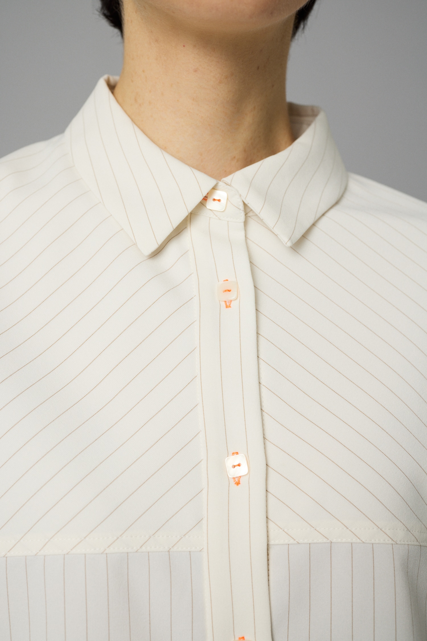 Stripe half sleeve shirt 柄WHT FREE