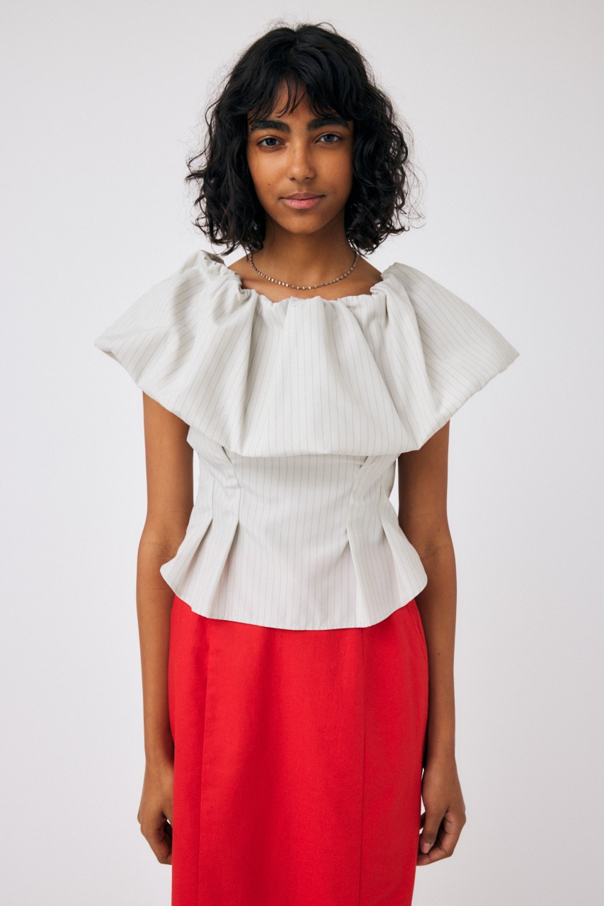 MOUSSY | OFF SHOULDER TUCK ブラウス (その他トップス ) |SHEL