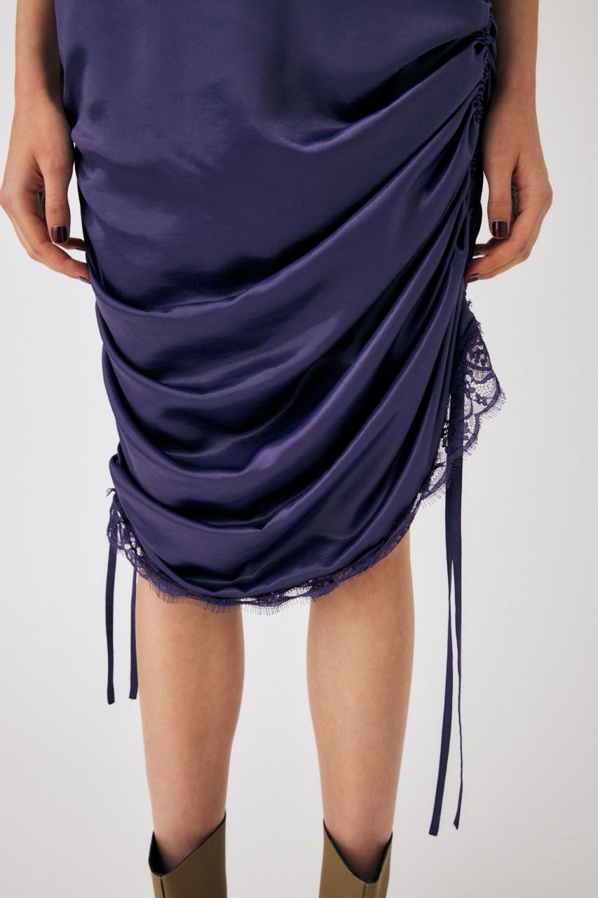 MOUSSY LACE SATIN SLIP ドレス