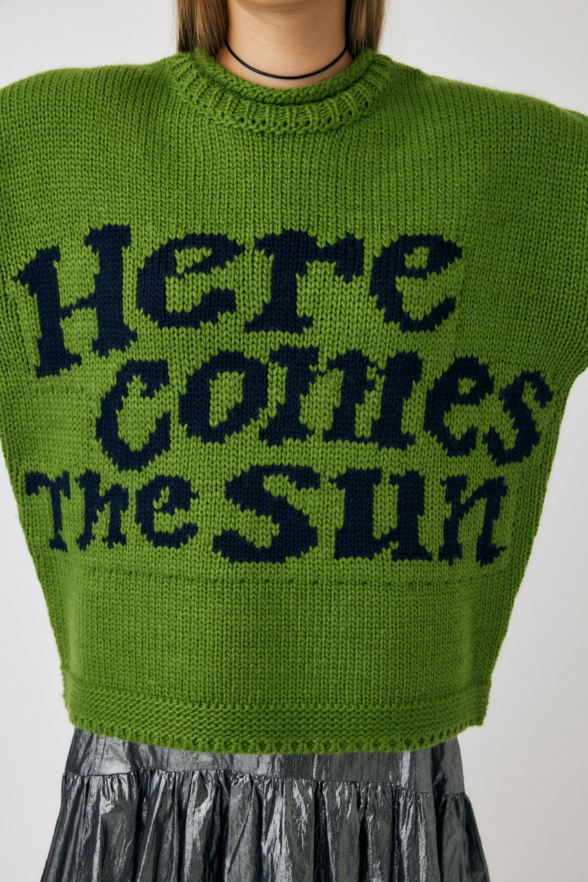 k♡ページ GU公式 | 透かし編みニットクルーネックセーターNT+E