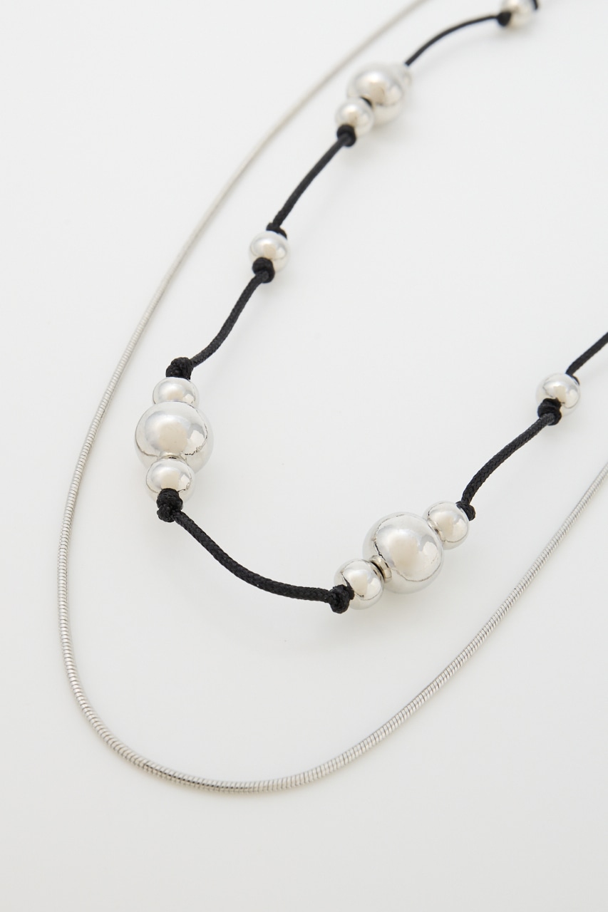 CORD & CHAIN ネックレス SLV FREE