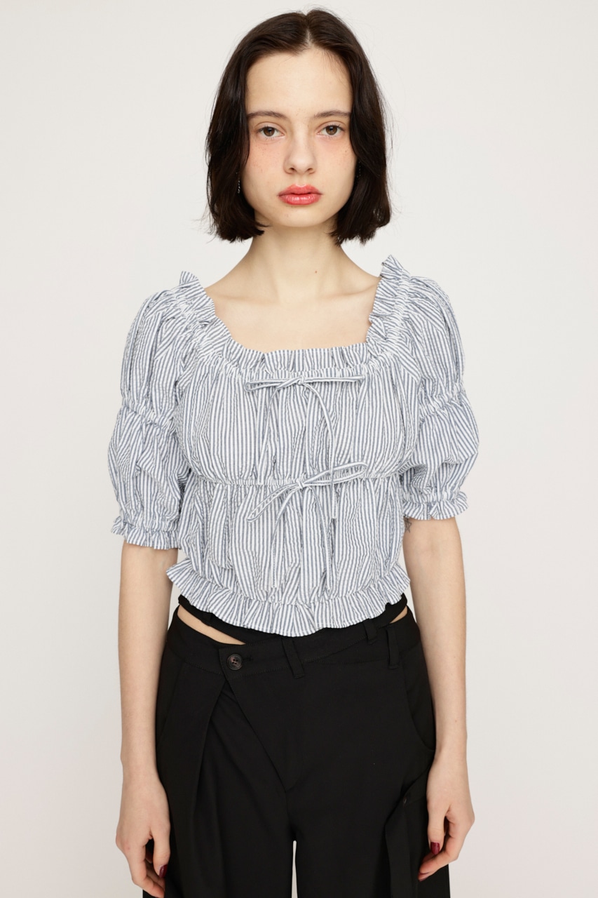 GATHER RIBBON ブラウス　SLY SLY | GATHER RIBBON ブラウス (シャツ・ブラウス ) |SHEL'TTER