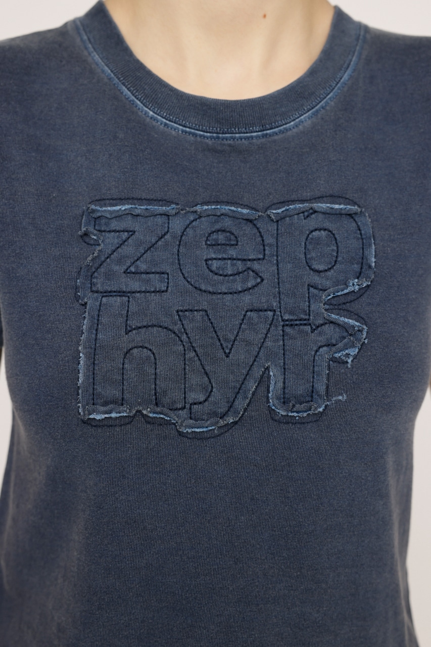 PATCH LOGO COMPACT Tシャツ BLU FREE