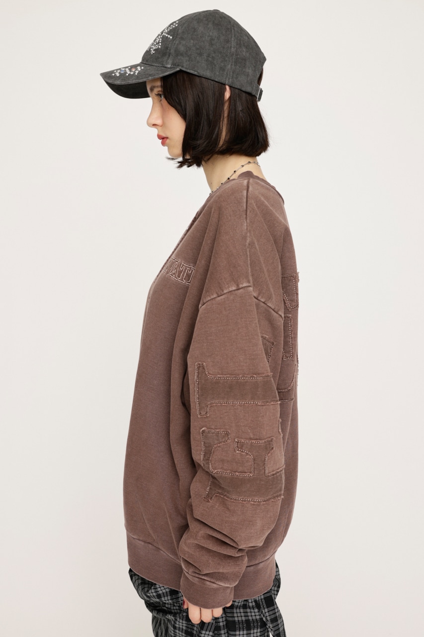 PATCH LOGO 2WAY スウェット BRN FREE