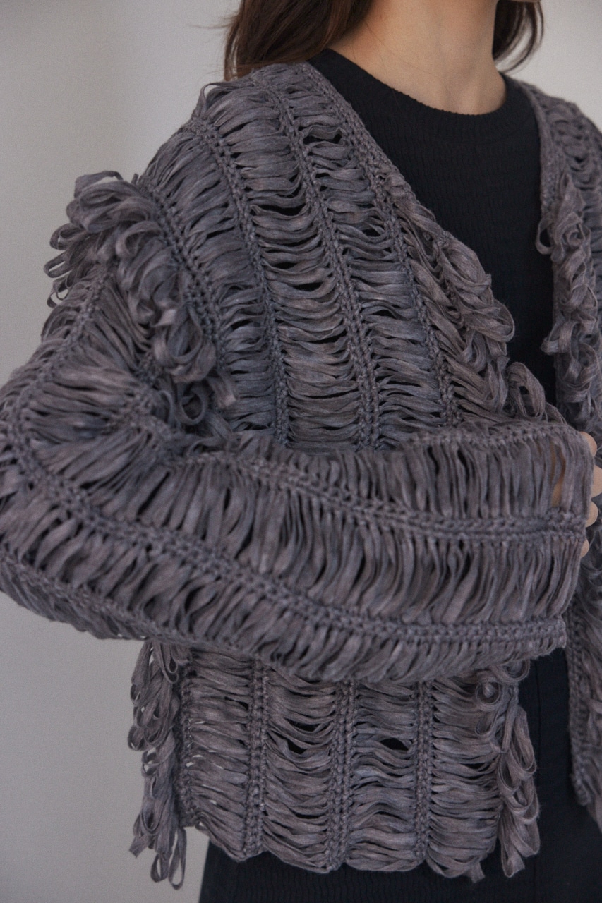 BLACK BY MOUSSY | tape yarn cardigan (カーディガン ) |SHEL'TTER 