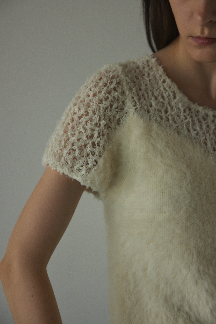 shaggy switching  tops O/WHT FREE