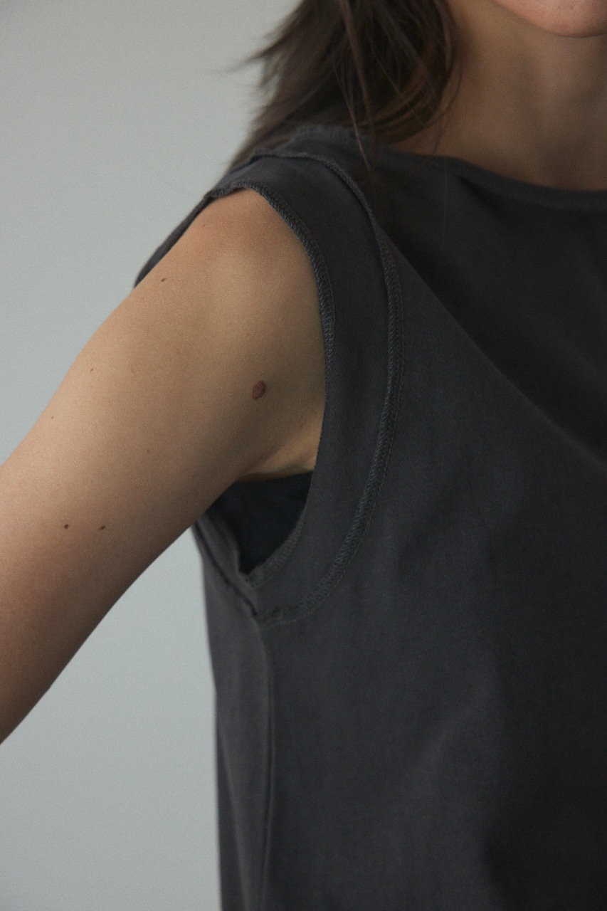 boat neck tanktop L/BLK FREE