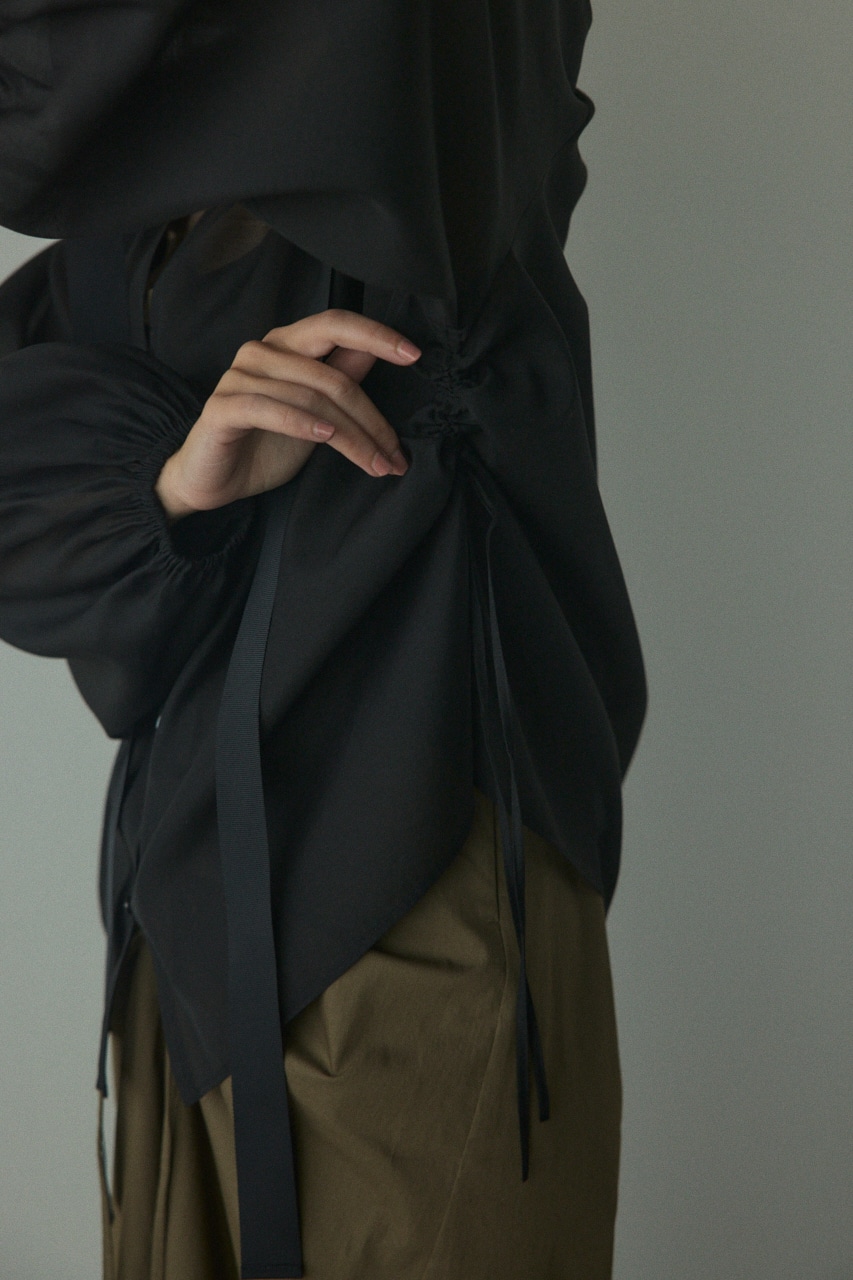 2way balloon blouse BLK FREE