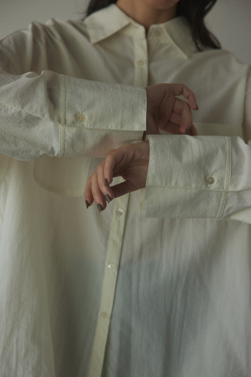 nylon big shirt O/WHT FREE