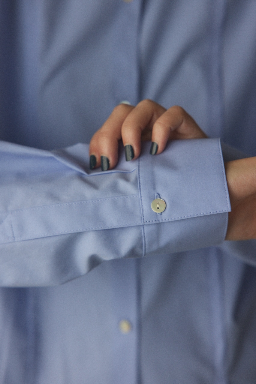 slit hem shirt L/BLU FREE