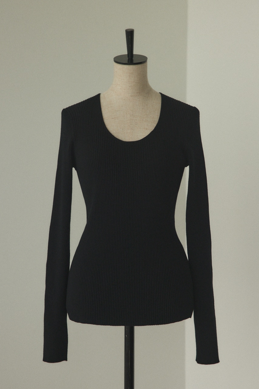 washable round neck tops BLK FREE