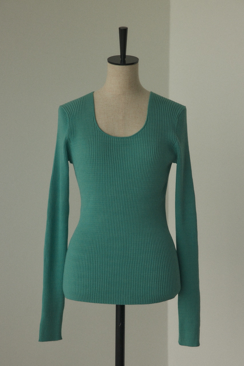 washable round neck tops L/GRN FREE